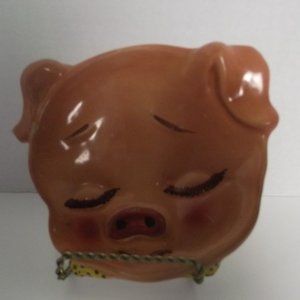 Vtg. Pig Spoon Rest Retro Kitchen Decor